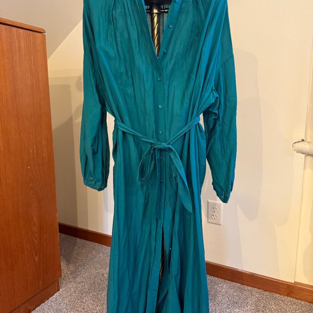 DÔEN Joan Maxi Dress — Dusty Teal — Size S — Good Condition - Picture 5 of 6